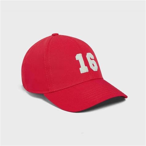 celine red baseball cap|Celine cap women.